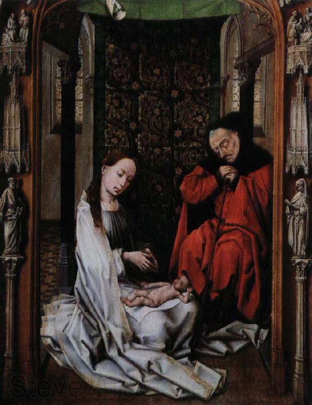 Rogier van der Weyden kristi fodelse altartavlan i miraflores